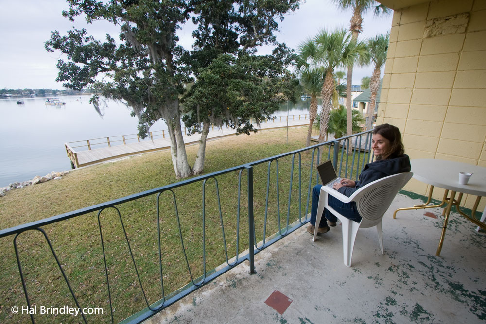 Port Hotel balcony overlooking King Spring