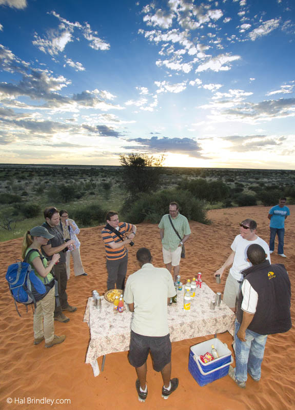 Sundowner bar in the Kalahari