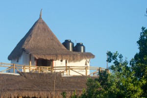 The Palapita del Amor perched on top of the hotel