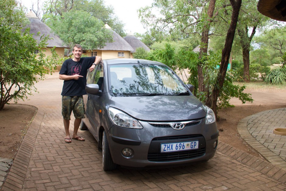 Hasta el mas pequeño, mas barato coche es suficiente en Kruger, como nuestro Hyundai i10