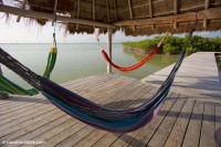 Hammocks at the lagoon dock.