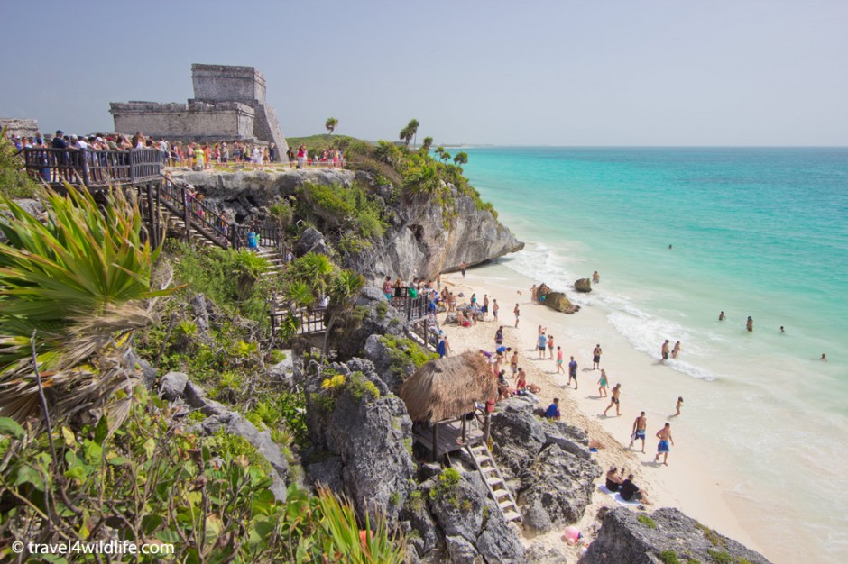 Tourist insanity at the Maya ruins of Tulum