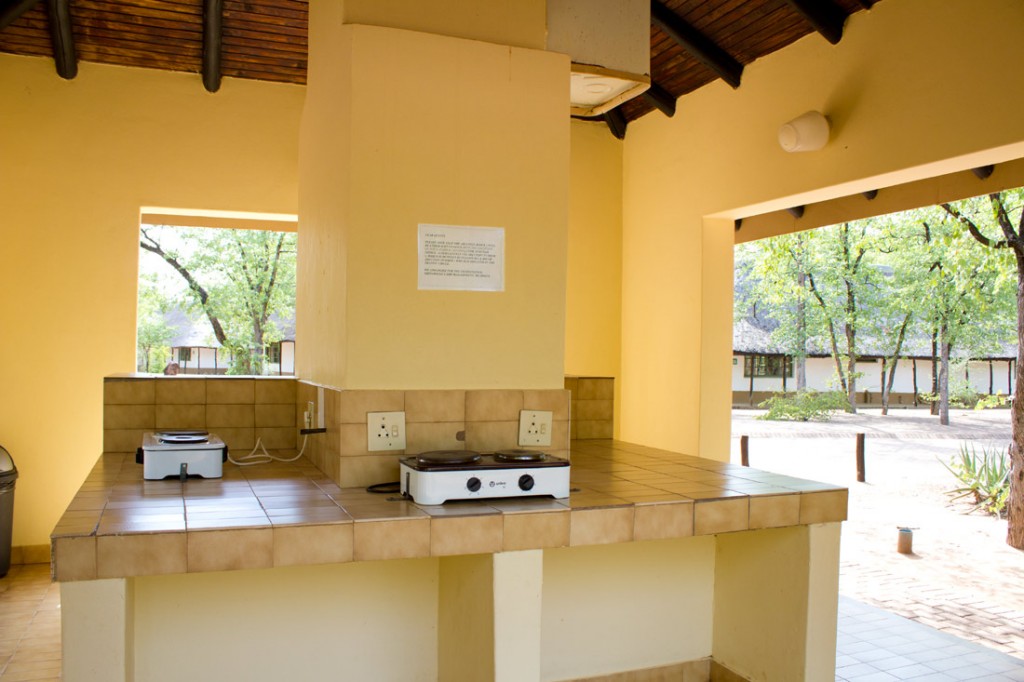 Kruger Campground communal kitchen