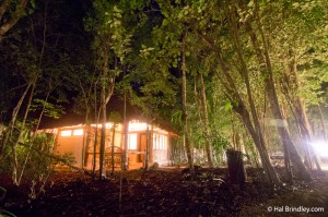 Our bungalow at night
