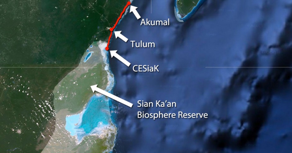 Map of our sea turtle adventures around CESiaK