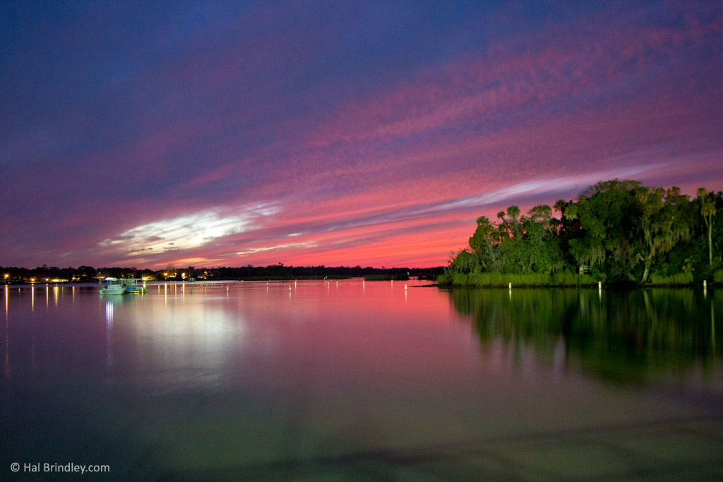 Sunset view from the Port Hotel, Crystal River