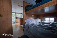Our cozy bed on the houseboat