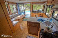 The kitchen and dining are on our houseboat
