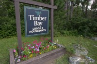 Timber Bay Lodges & Houseboats sign