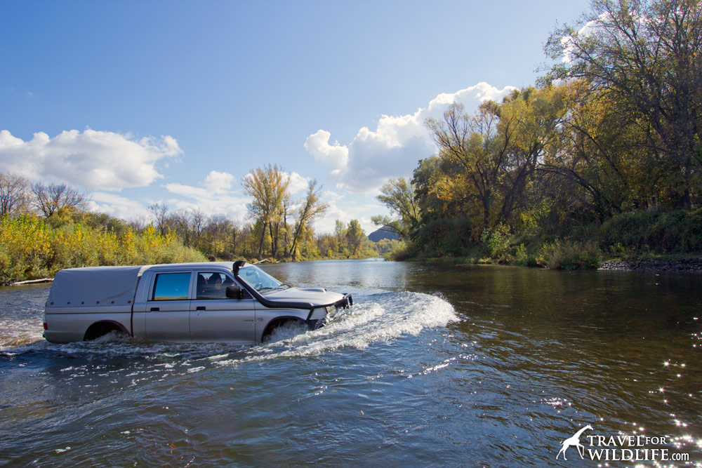 Snorkeling across the Sakmara River near the Shaytan-Tau Reserve