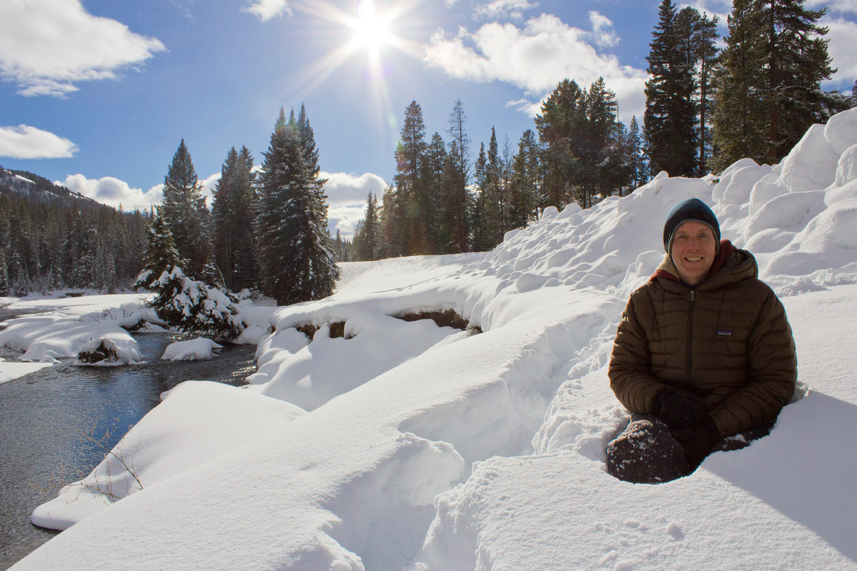 Sunny Yellowstone in the winter