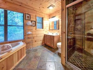 Master bathroom in the cabin