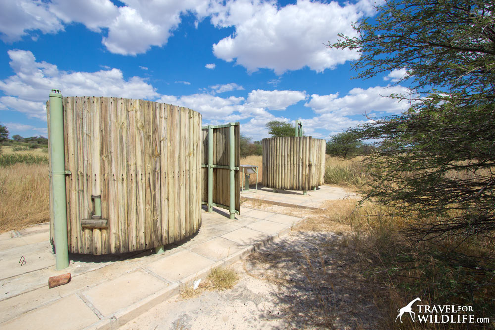 toilet and shower at Bosobogolo site 1, Mabuasehube