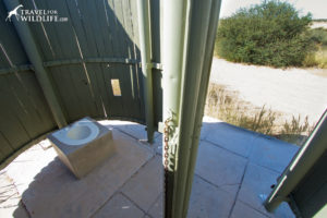 long drop toilet in Mabuasehube, Kgalagadi Transfrontier Park, Botswana