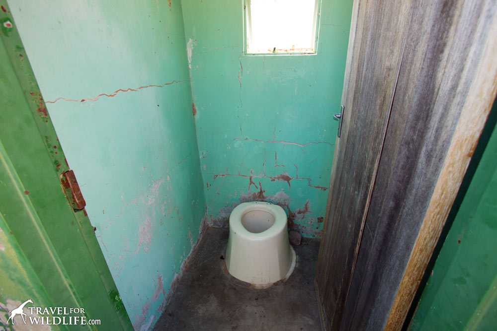 Lesholoago campsite 2 long drop toilet outhouse, Mabuasehube, Botswana