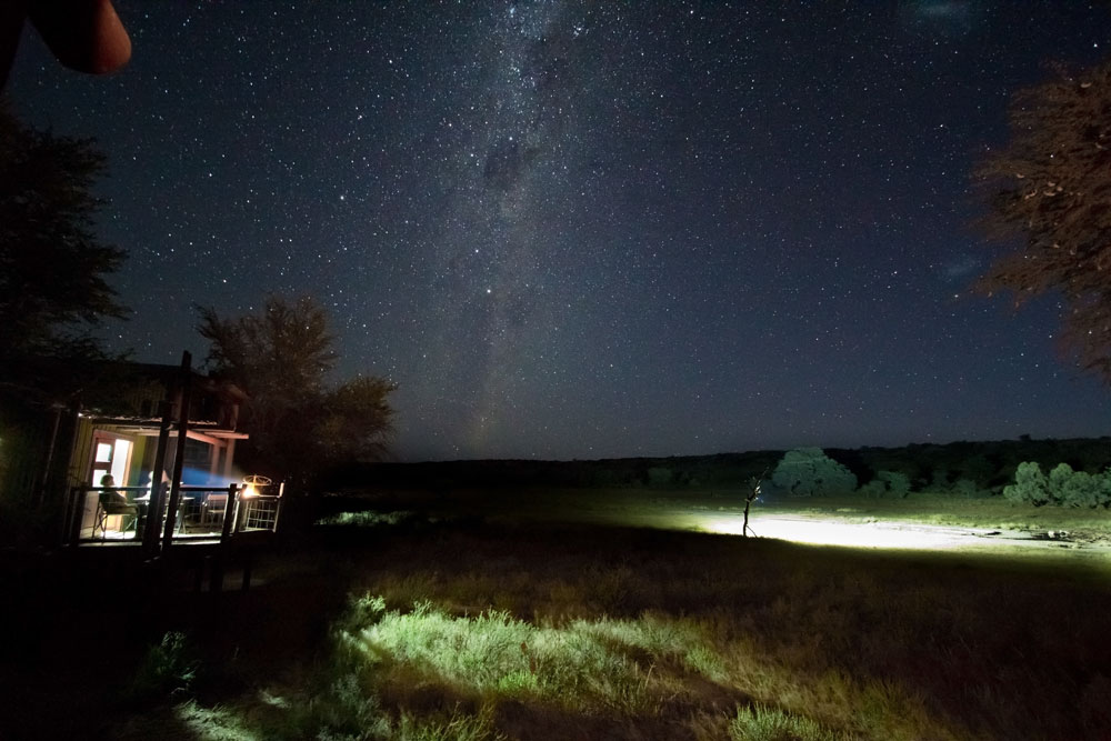 Night sky from Urikaruus wilderness camp