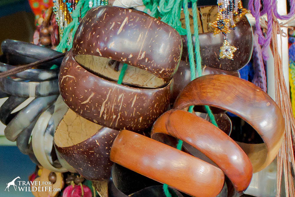 coconut shell bracelets in Central America