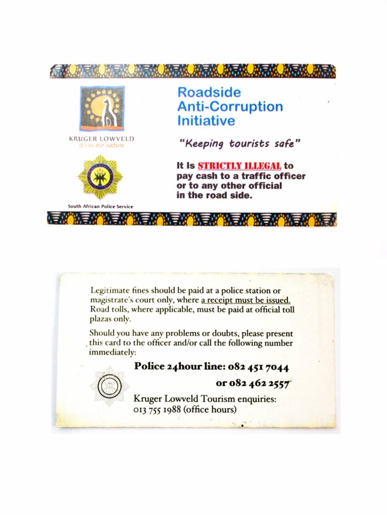 Safety in Panorama route card