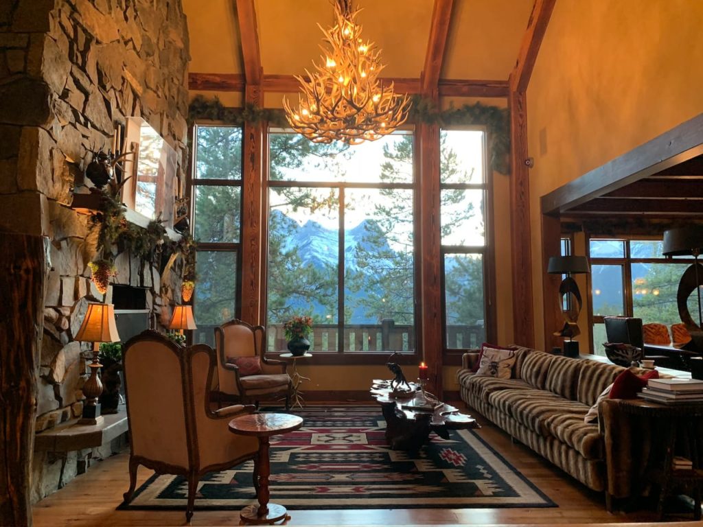 Interior of a Banff cabin in Canmore