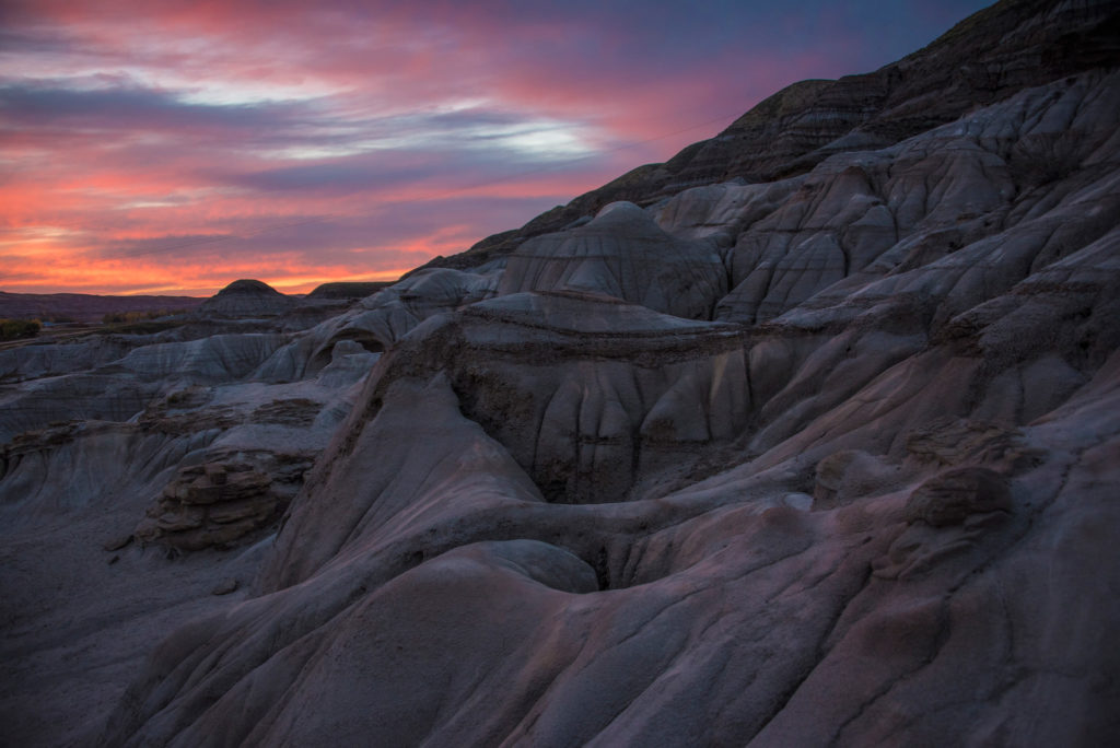 Canadian Badlands at sunset