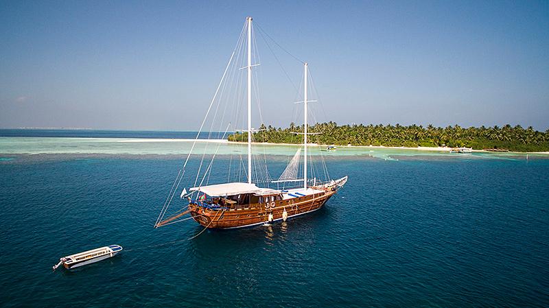 Turkish gulet in a Maldives cruise. Gulet cruise