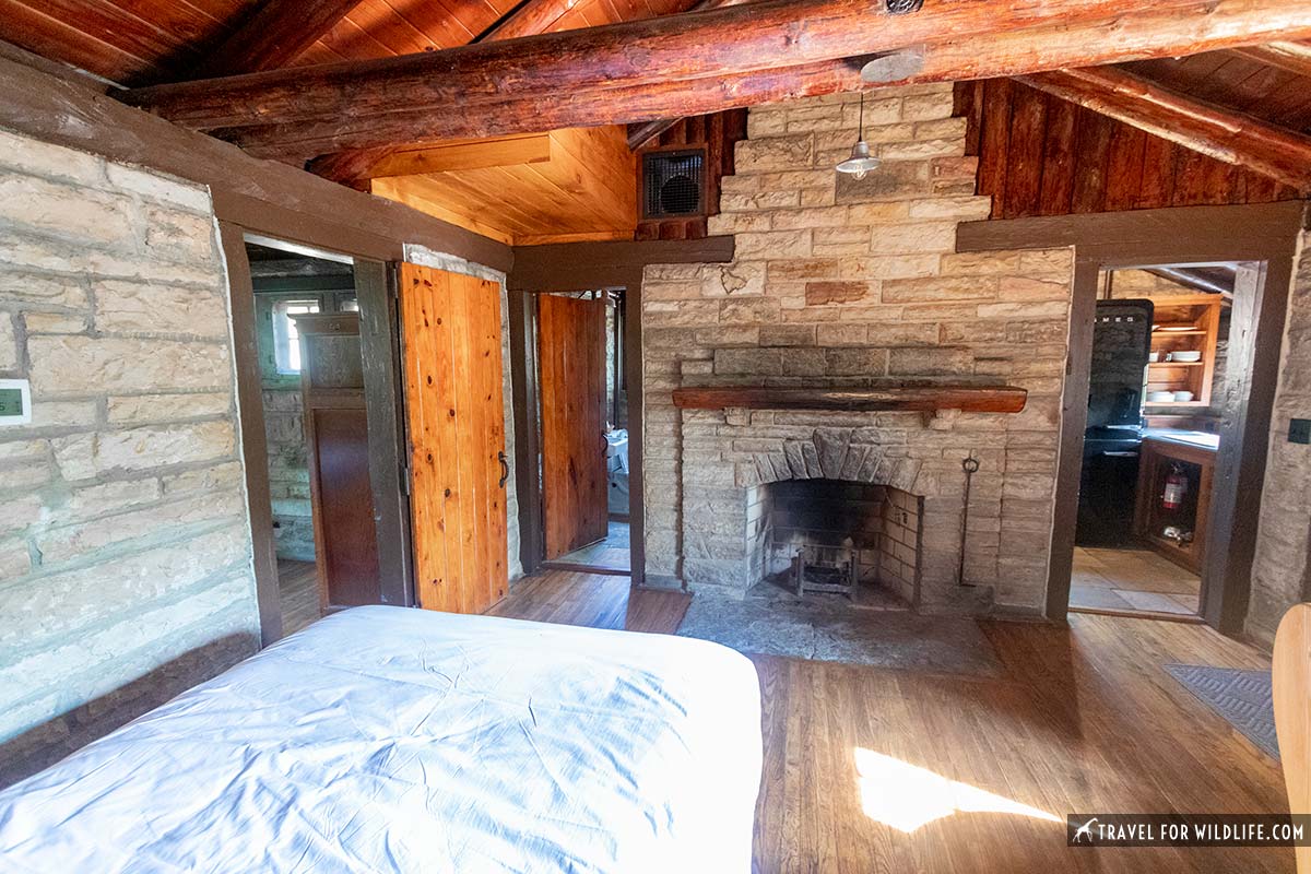 Stone cabin at Pickett State Park