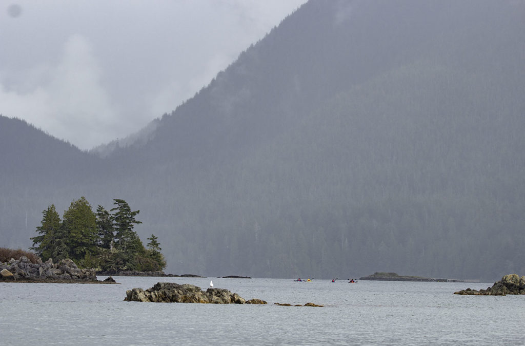 Kayakers around Broken Islands