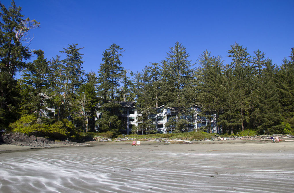 Hotel building on the beach