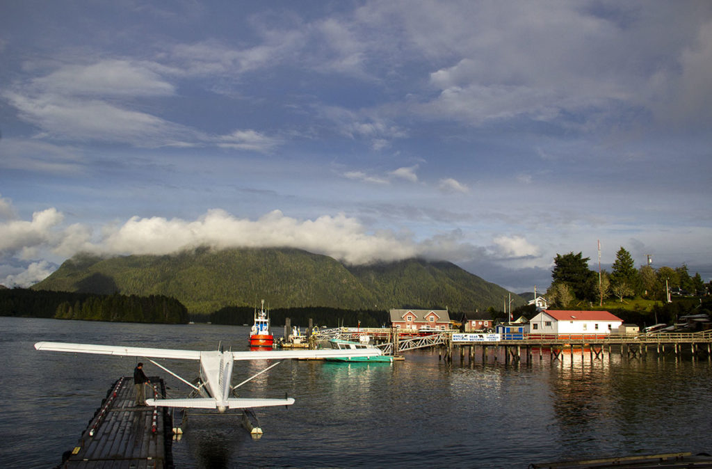 Floatplane at a harbour