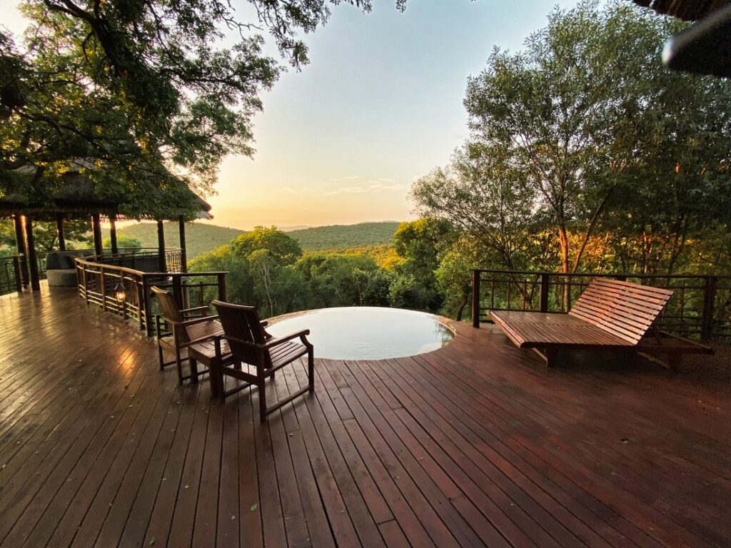 Deck overlooking game reserve