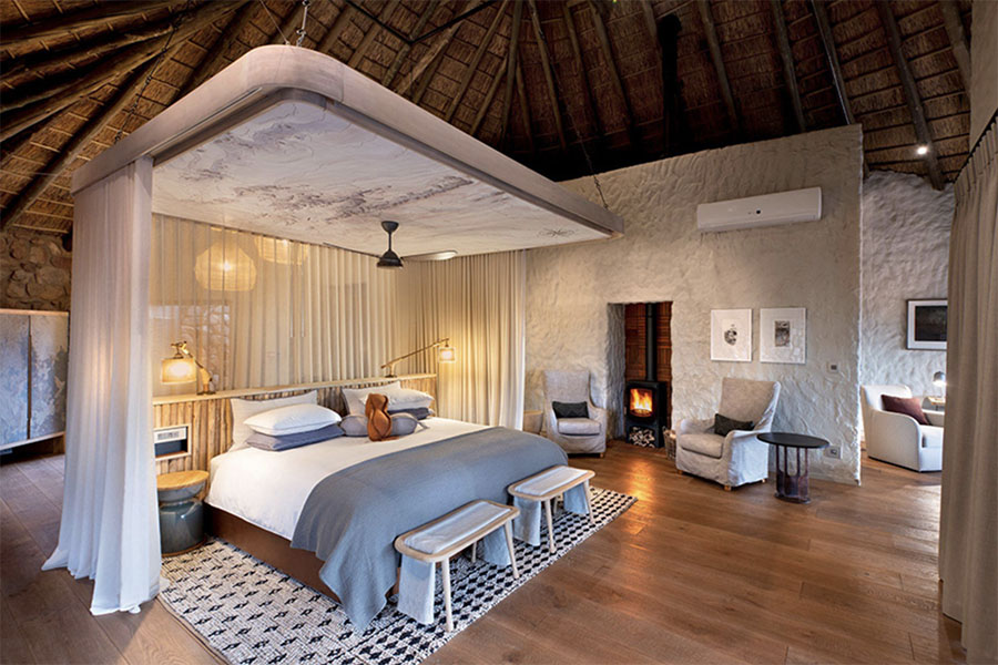 a suite at a safari lodge