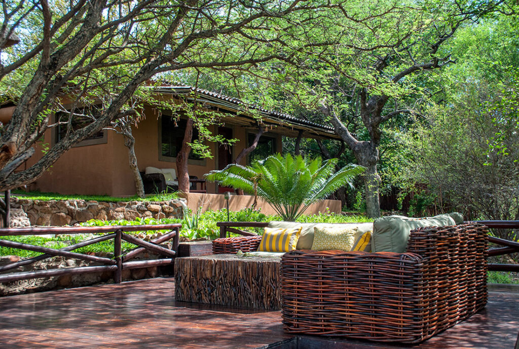 Naledi game lodge outdoor seating area