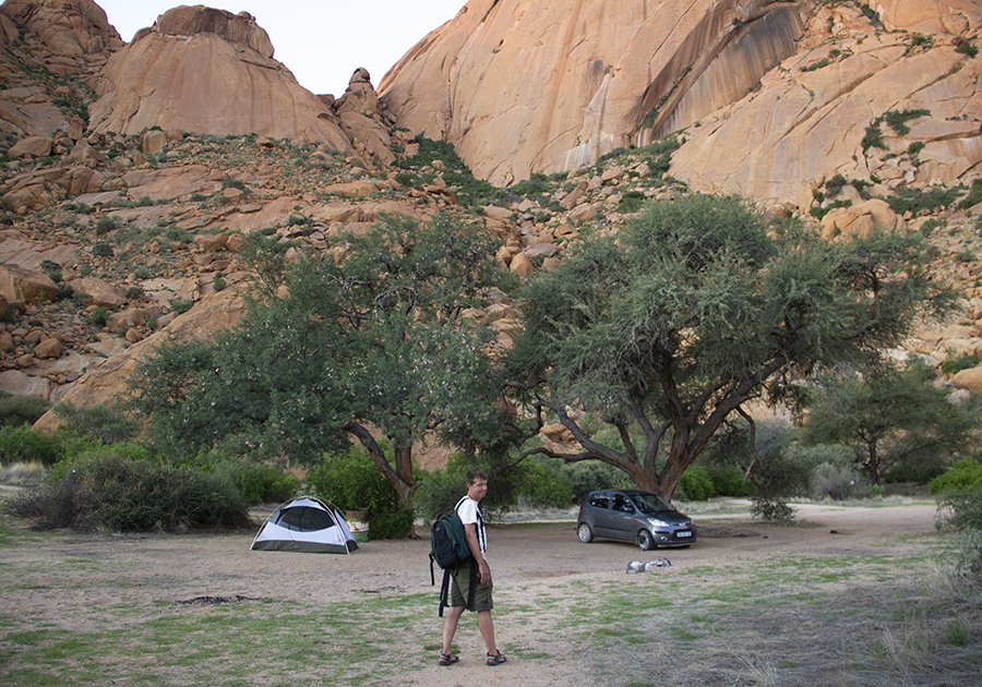 tent on a desert campsite