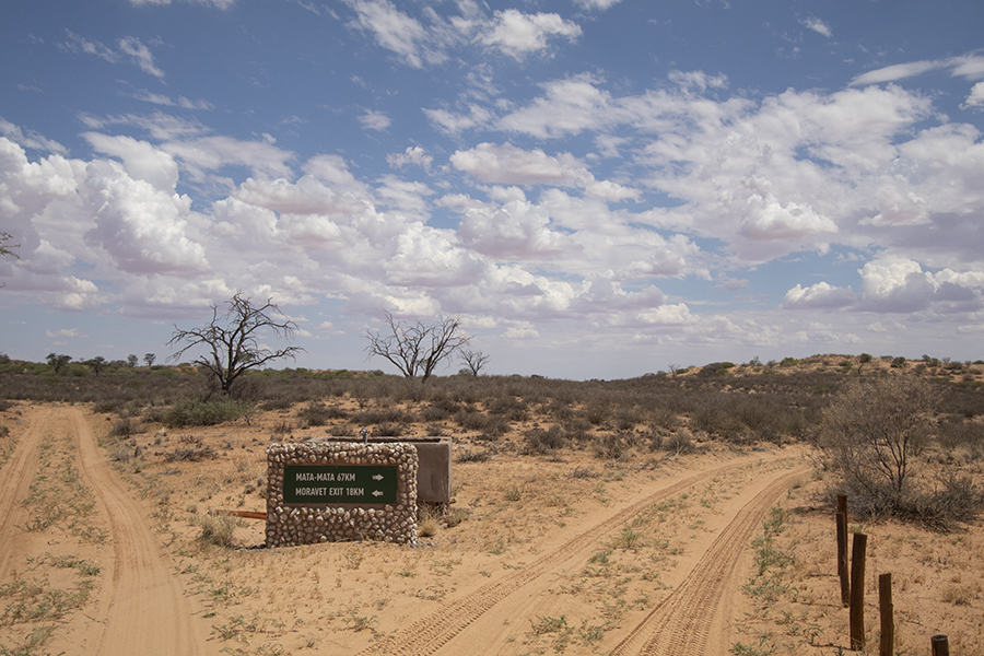 sign in the kalahari