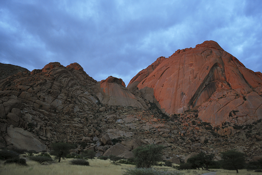 granite mountains at sunset