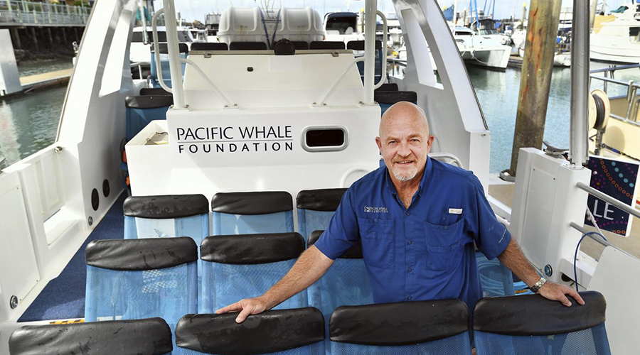 Andrew Ellis on the Ocean Defender boat