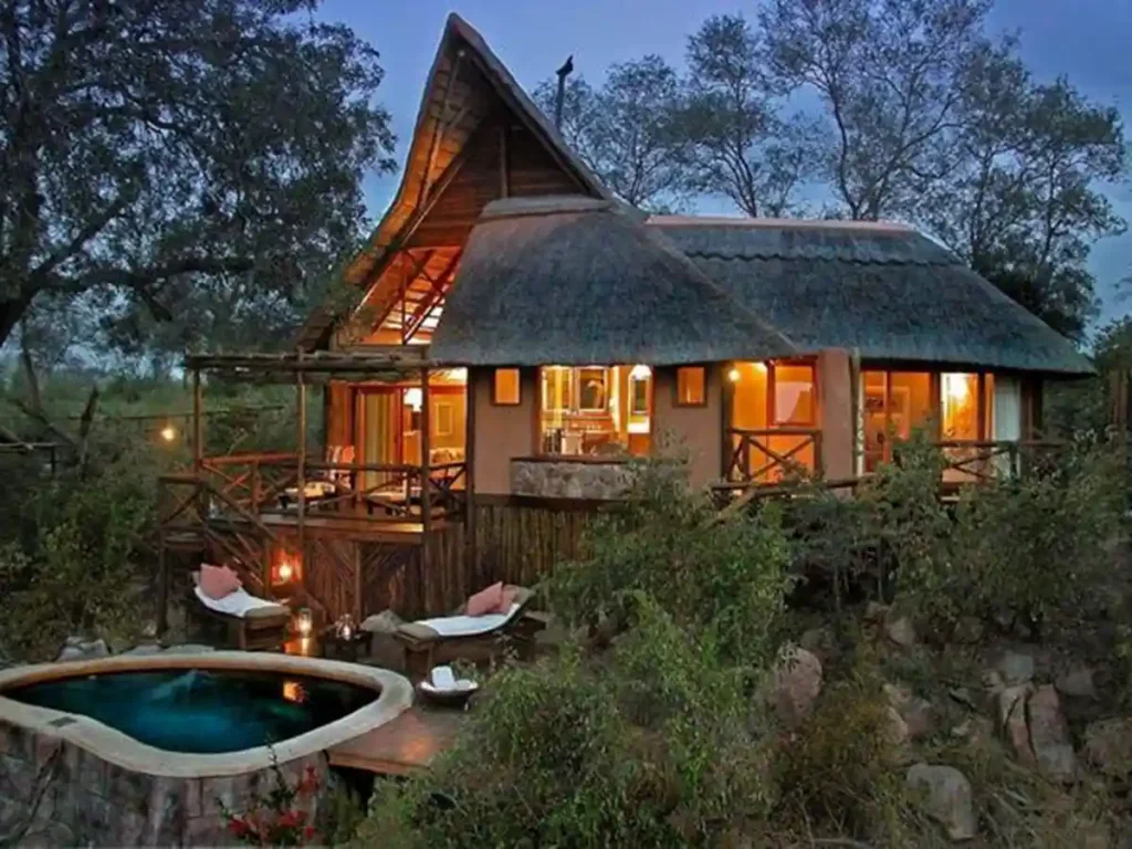safari style lodge with pool