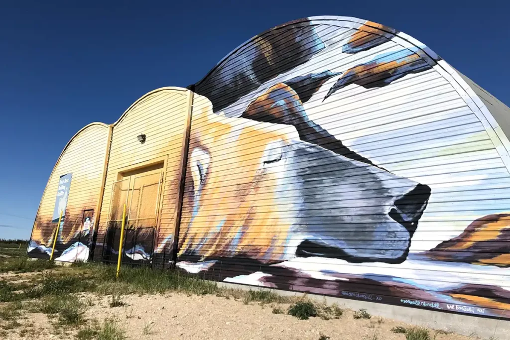 polar bear mural