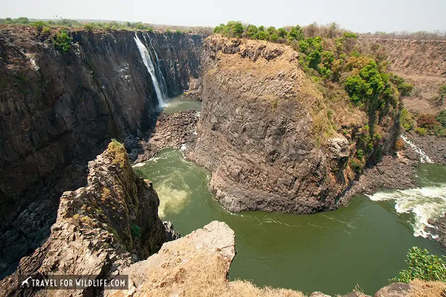 waterfall over a gorge